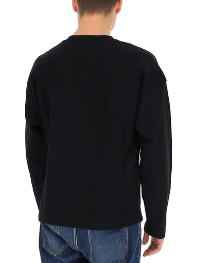 Shop Moschino Logo Printed Sweater In Black