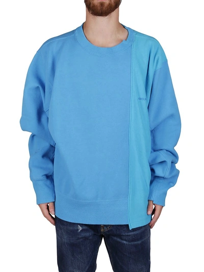Shop Ambush Logo Panelled Sweatshirt In Blue