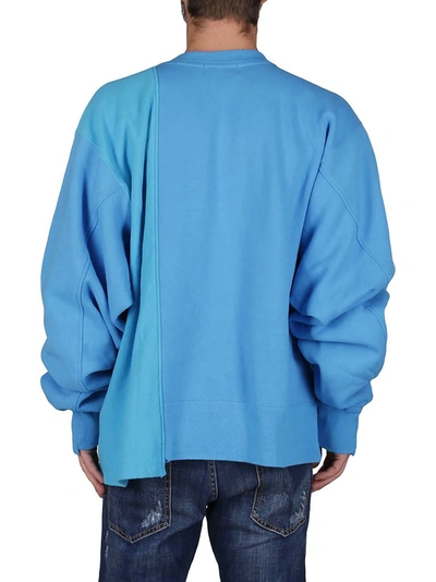 Shop Ambush Logo Panelled Sweatshirt In Blue