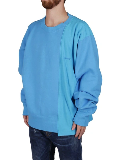 Shop Ambush Logo Panelled Sweatshirt In Blue