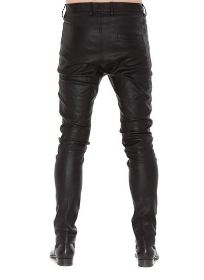 Shop Ann Demeulemeester Leather Pants In Black