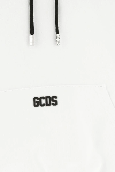 Shop Gcds Logo Patch Hoodie In White