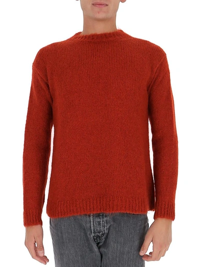 Shop Ann Demeulemeester Crewneck Sweater In Red