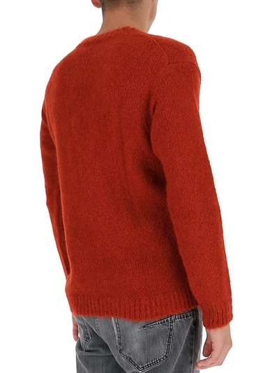 Shop Ann Demeulemeester Crewneck Sweater In Red
