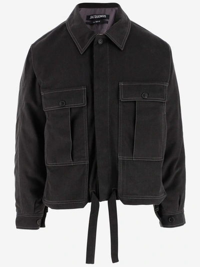 Shop Jacquemus La Veste Esterel Padded Jacket In Grey
