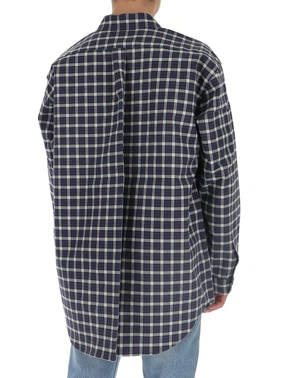 Shop Martine Rose Oversized Check Shirt In Multi