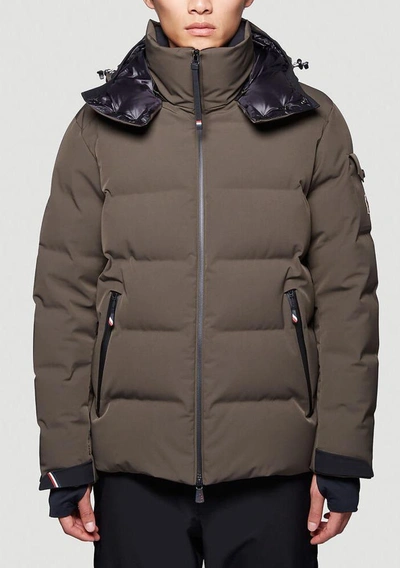 Shop Moncler Grenoble Padded Down Jacket In Green