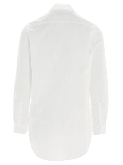 Shop Yohji Yamamoto Tie Detail Shirt In White