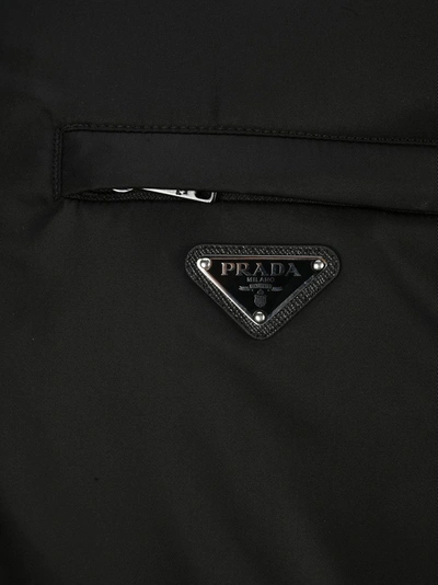 Shop Prada Gabardine Puffer Coat In Black