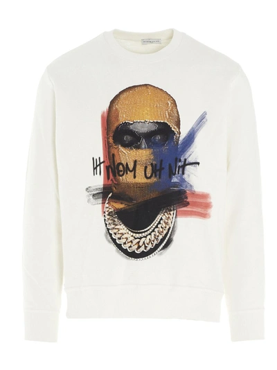 Shop Ih Nom Uh Nit Mask Print Sweatshirt In White
