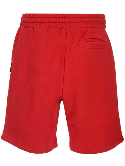 Shop Palm Angels Embroidered Shorts In Red