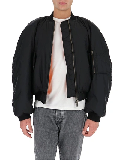 Shop Balenciaga Steroid Bomber Jacket In Black