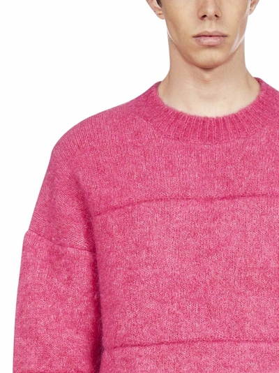 Shop Jacquemus La Maille Albi Knitted Sweater In Pink