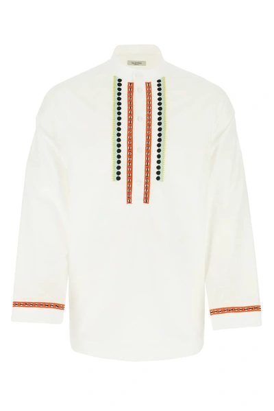 Shop Valentino Embroidery In White