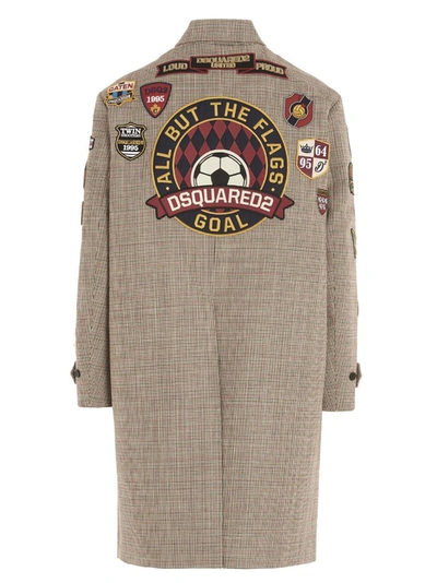 Shop Dsquared2 Football Patches Coat In Multi