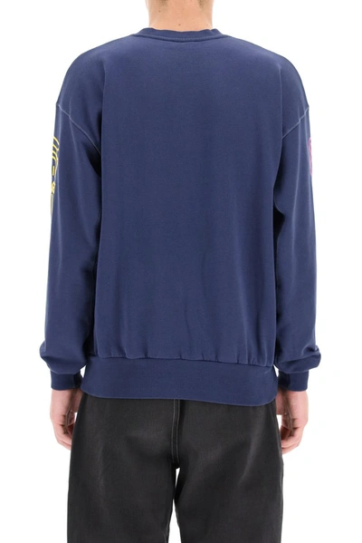 Shop Aries Column Sweatshirt In Blue