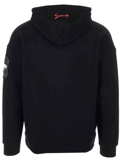 Shop Givenchy Sketch Logo Hoodie In Black