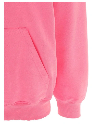 Shop Balenciaga Sponsor Print Hoodie In Pink