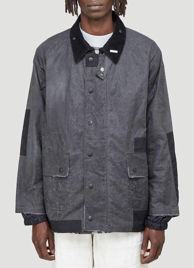 Shop Eytys August Panelled Jacket In Grey