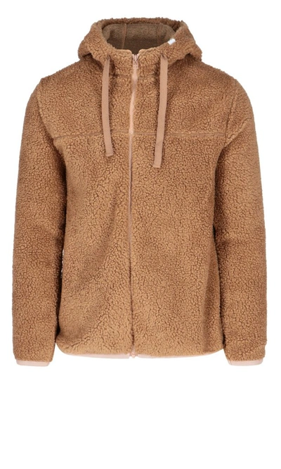 Shop Apc A.p.c. Rohan Fleece Hooded Jacket In Beige