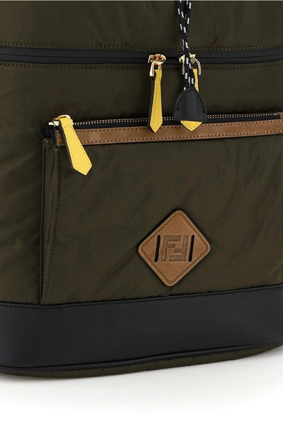 Shop Fendi Ff Logo Drawstring Backpack In Multi
