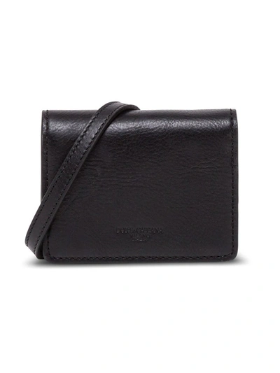 Shop Dolce & Gabbana Logo Embossed Strap Wallet In Black