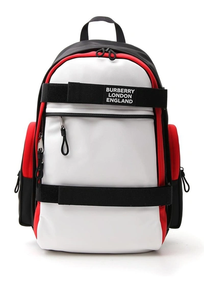 Shop Burberry Nevis Colour Block Backpack In Multi