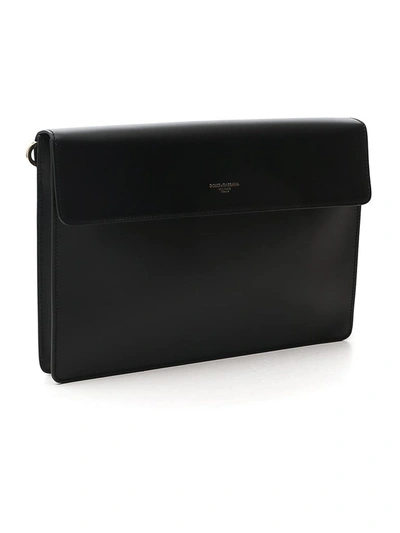 Shop Dolce & Gabbana Logo Clutch Bag In Black