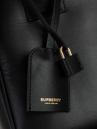 Shop Burberry Cube Medium Tote Bag In Black