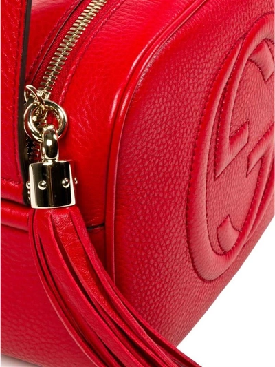 Shop Gucci Soho Shoulder Bag In Red
