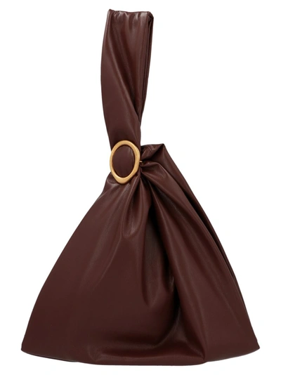 Shop Nanushka Julia Top Handle Bag In Brown