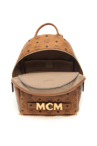 Shop Mcm Stark Visetos Backpack In Brown