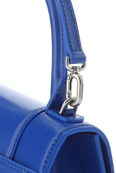 Shop Balenciaga Hourglass Small Top Handle Bag In Blue