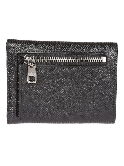 Shop Dolce & Gabbana Embellished Logo Wallet In Black