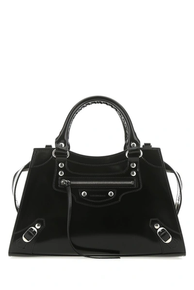 Shop Balenciaga Neo Classic Small Top Handle Bag In Black