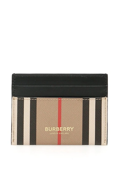 Shop Burberry Icon Stripe Card Case In Multi