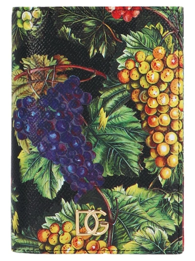 Shop Dolce & Gabbana Grape Print Cardholder In Multi
