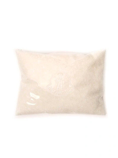 Shop Moncler Logo Patch Clutch Bag In White