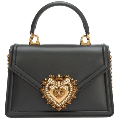 Shop Dolce & Gabbana Small Devotion Shoulder Bag In Green