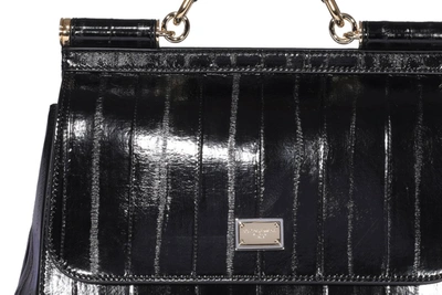 Shop Dolce & Gabbana Sicily Medium Tote Bag In Black