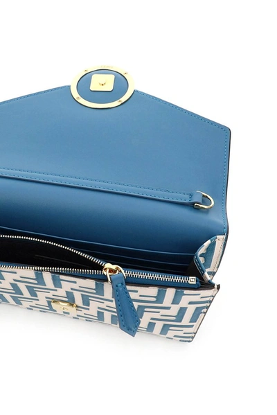 Shop Fendi Ff Motif Mini Shoulder Bag In Blue