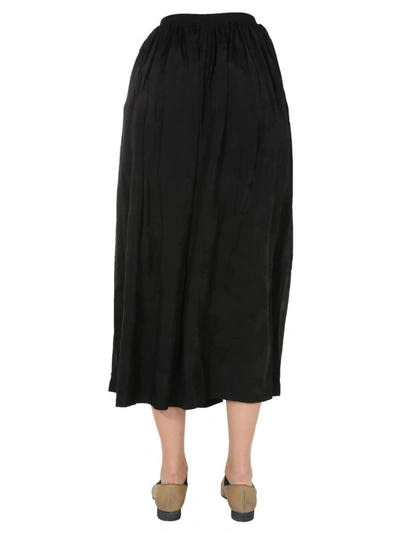 Shop Uma Wang Jacquard Pleated Skirt In Black