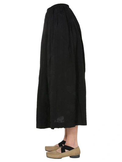 Shop Uma Wang Jacquard Pleated Skirt In Black