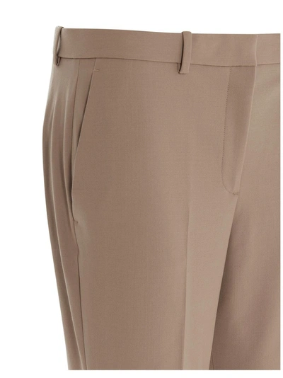 Shop Theory Classic Flared Trousers In Beige