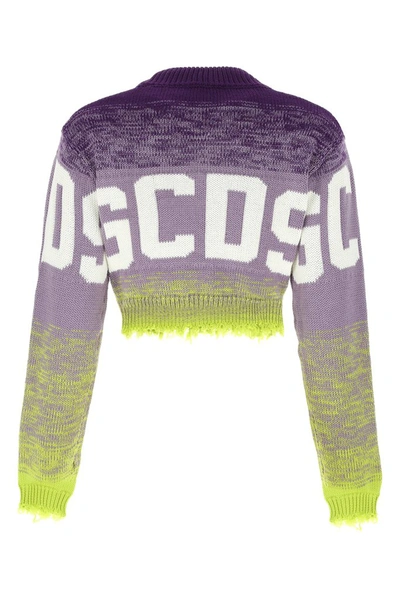 Shop Gcds Logo Degrade Cropped Sweater In Multi