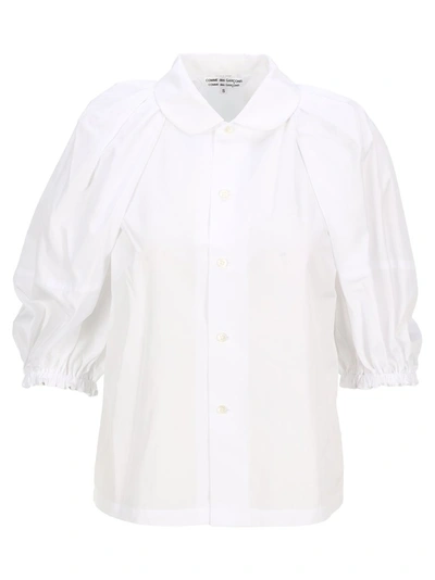 Shop Comme Des Garçons Comme Des Garçons Puff Sleeves Shirt In White