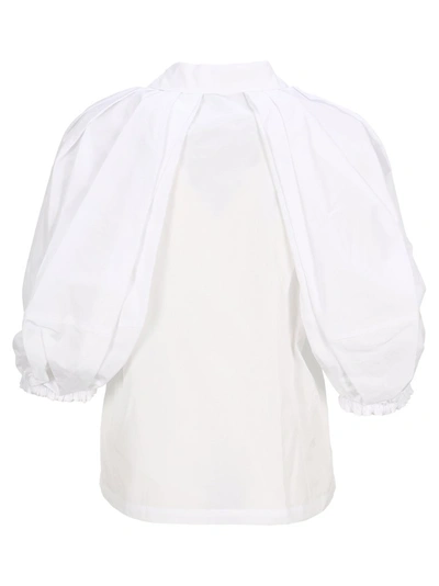 Shop Comme Des Garçons Comme Des Garçons Puff Sleeves Shirt In White