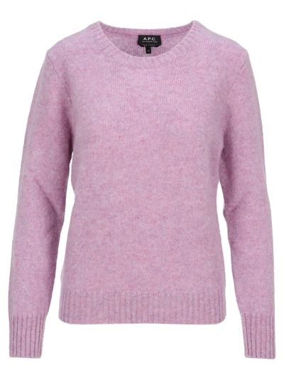 Shop A.p.c. Léonie Knit Jumper In Pink