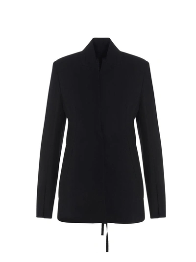 Shop Ann Demeulemeester Single Breasted Fitted Blazer In Black