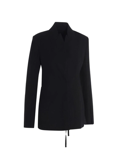 Shop Ann Demeulemeester Single Breasted Fitted Blazer In Black